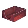 Advantus 08213 Genuine Oak Stackable Desk Tray, Letter, Double Deep, 5h, Mahogany Finish
