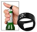 Black Skull Beer Bottle Opener Ring
