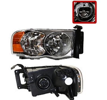 DODGE VAN/PU/SUV RAM PICK-UP SPORT | LARAMIE (PLASTIC BMP) HEADLIGHT ASSEMBLY RIGHT (PASSENGER SIDE) 2002-2004