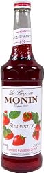Monin Flavored Syrup, Strawberry, 33.8-Ounce Plastic Bottles (Pack of 4)