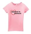 Modest is Hottest Junior Tees White or Pink