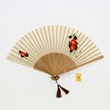 高級 シルク扇子 【竹久夢二-1】桐箱入り (各種 色/柄)