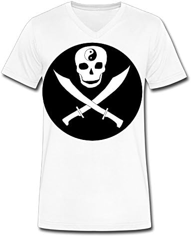 V Neck Mens Kungfu Logo Kungfu Logo Graphic Design Colleges T Shirt