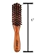 Evolve 100% Boar Bristle Hair Brush ✮ Best Brush for Pocket / Purse / Travel Size ✮ Distribute Natural Oil & Stimulate Scalp ✮Medium Firmness ✮ Great for Beards ✮ Money Back Guarantee