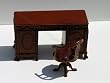 Dollhouse Miniature Handcarved Mahogany Desk