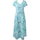 Short-Sleeve Printed Floral Dress