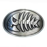 Pirate Fish Belt Buckle - Antique Silver Finish
