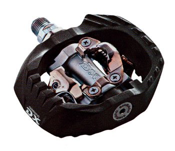 Shimano PD-M647 clipless/caged pedals*, blk/sil pr