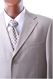 Men's Super 140's Single Breasted Tan Wool Dress Suit