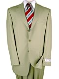 ~~ 2009 NEW MEN SUITS ~~ Brand New Italian Super 140's Merino Wool Hand Tailored Beige Suit with Pefect Fit for the BEST Comfort All Day Long ~ Highest Quality Guaranteed