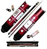 Designer Hardwood Pool Stick - Red Royal Flush Poker