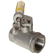 Apollo 76-500 Series Stainless Steel Ball Valve, Two Piece, Inline, Spring Return Lever, NPT Female
