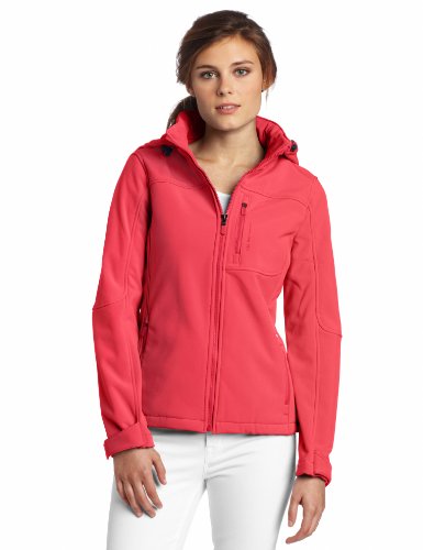 416C5lXCCkL Calvin Klein Performance Womens Soft Shell Hoody Zip Jacket, Atomic Pink, Large HOT OFFER