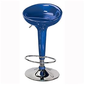 Scooper Barstool- Metallic Blue 