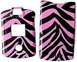 Pink Zebra Skin - Motorola RAZR V3 V3c Faceplates - Protective Hard Case