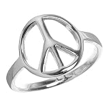 Sterling Silver Peace Sign Ring