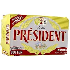 President Unsalted Butter in Foil ( 7 oz / 199 g )