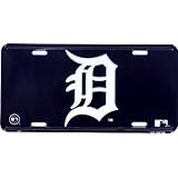 Detroit Classic Metal Auto Tag Embossed Black Background