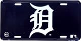 Detroit Classic Metal Auto Tag Embossed Black Background