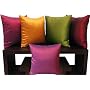 Shopping The Globe Thai Silk Throw Pillow, 18"x18" - Burgundy