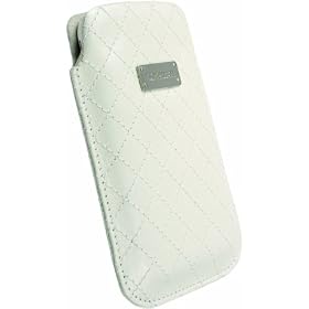 Krusell Large Leather COCO Mobile Phone Pouch - White