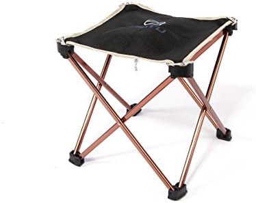 Gudelaa Comfort Compact Stool Portable Folding Chair with Case for Camping, Hiking, Sports &amp; Travel Photography， Super light 150G （9"x9"x10")