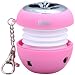 August MS310P MP3 Portable Mini Speaker with Flashing LED Light and Built-In Rechargeable Batteries - 3.5mm Audio Connector for use with MP3 Players / Mobiles / Laptops - Pink