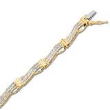 10k Yellow Gold Diamond Bracelet (1 cttw, I-J Color, I3 Clarity), 7'