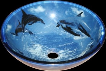 Glass Sinks Blue Glass Sink Round