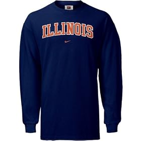 Nike Illinois Fighting Illini Navy Blue Youth Classic College Long Sleeve T-shirt