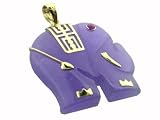 Lavender Jade Lucky Elephant Pendant, 14k Gold