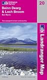 Beinn Dearg and Loch Broom, Ben Wyvis (OS Landranger Map Series)