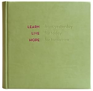 Learn, Live, Hope, Faux Leather Photo Album 9x9", Holds 200 4x6" Pictures