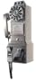 CROSLEY RADIO CR56-BC 1950s Classic Pay Phone (Brushed Chrome)