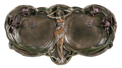 ART Deco - Double Maiden Dish - Magnificent !!