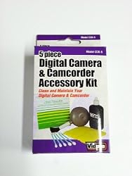 Kodak Mini Video Camera Camcorder Cleaning Kit Dust Blower Brush, Bottled Lens Solution, Non-Abrasive Cleaning Cloth, 25 Pack Lens Tissue, 5 Cotton Swabs