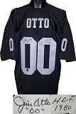 Jim Otto Autographed/Hand Signed Raiders Black Prostyle Jersey HOF 80