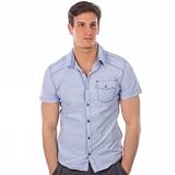 Meltin Pot Ms004 T2019-bl14 Homme Chemise Bleu [m]
