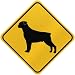 ONLY  ROTTWEILER  CROSSING SIGN DOG