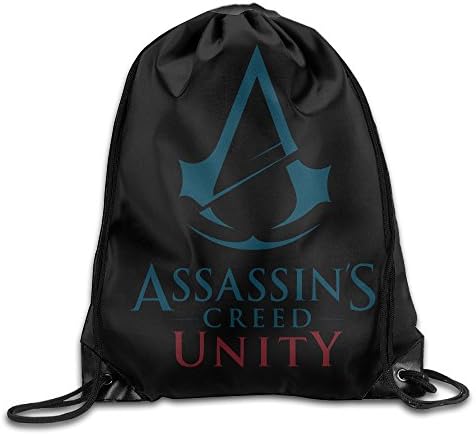 YFLLAY Assassin's Creed Unity Logo Drawstring Backpack Sack Bag/Travel Bag