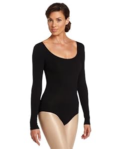 Danskin Women's Long Sleeve Leotard, Black, Medium