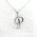 Sterling Silver Initial Charm Necklace, Letter P