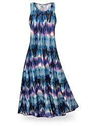 Plus Size Petite A-line Polyester/Spandex Sleeveless Stretchy Maxi Dress 