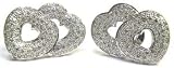 Diamond Two Hearts Earrings