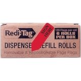 Redi-Tag Sign Here Printed Arrow Flags, 6 Roll Refill, 120 Flags per Roll, 1-7/8 x 9/16 Inches, Red (91002)
