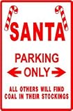 SANTA PARKING sign * street christmas CUTE