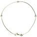 18kt Gold Over Sterling Silver Snake Chain Anklet W/ Fancy Filigree Bead Stations 9in