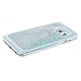 S7 Edge Quicksand Case, Pansonite® Fashion Creative Design Flowing Liquid Floating Luxury Bling Glitter Sparkle Love Heart Hard Case for Samsung S7 Edge (Blue)