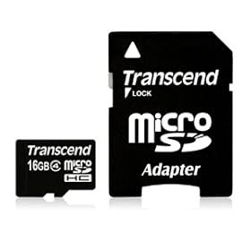 16GB Transcend Micro SDHC Class 4 Flash Memory Card w/ Adapter $12.98