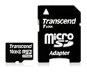 Transcend 16 GB Class 4 microSDHC Flash Memory Card TS16GUSDHC4